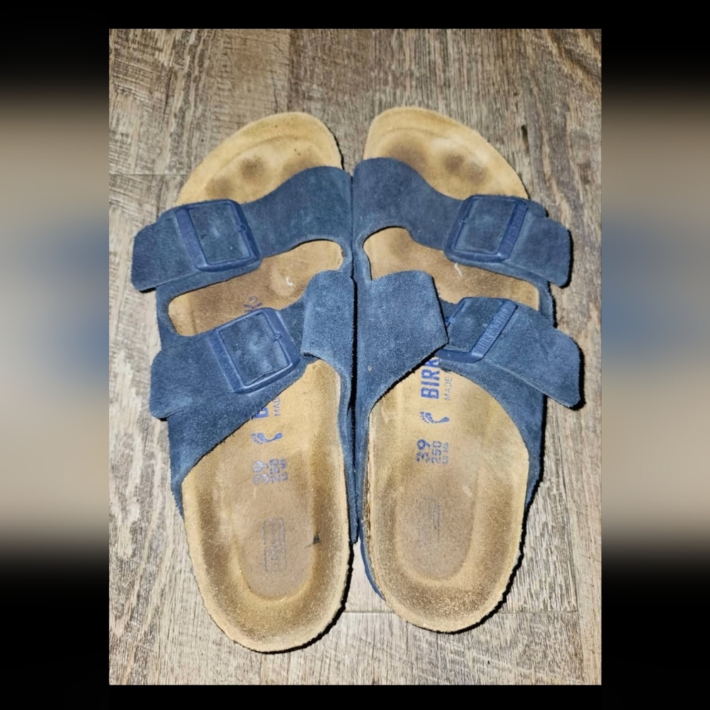 Midnight blue Birkenstocks